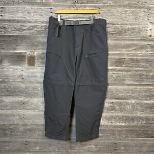 The North Face Pants Mens XL Short Gray Convertible Hiking Cargo Zip Off Outdoor